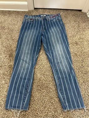 Tommy Hilfiger High Rise Curve Striped Skinny Jeans